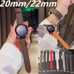 Band für Samsung Galaxy Watch Straps 4 3 5 Pro Active 2/Gear S3 Armband Huawei Watch GT 2 3 Strap Classic Brown Flower Luxus Leder Uhrenarmbänder 22mm 20mm