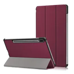 Custodie in pelle intelligente per samsung tab s8 plus sm-x800 x806 s7 sm-t730 case slim cover protettivo tablet tablet sleep wake wake function