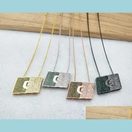 Pendant Necklaces World Flag Micro Pave Crystal Cubic Zirconia Pendants Charms Jewelry Finding Algeria Necklace For Woman Nk342 Drop Dhbck