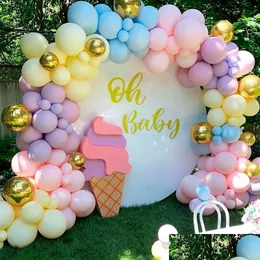 파티 장식 파티 장식 Aroon Balloons Garland Latex Ballons Arch Happy 1st Birthday Decor Kids Adt Wedding Baloon Chain o dhntz