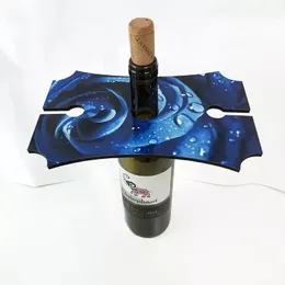 Nuovi arrivi Portabottiglie in MDF a sublimazione portabicchieri in legno bianco portabottiglie per vino una varietà di forme di fedex
