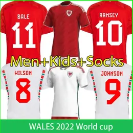 Koszulki piłkarskie 2022 23 Koszulki piłkarskie Wales Cymru Bale Wilson James Johnson Allen Giggs Brooks Ramsey Moore Vokes Smith Davies Ampadu Rodon Vokes Kids