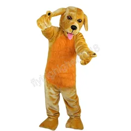 Halloween Plush Yellow Dog Mascot Costume Dostosuj kreskówki Krowy Anime Teme Postacie dla dorosłych rozmiar Bożego Narodzenia przyjęcie urodzinowe strój na zewnątrz