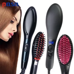 ヘアストレートナー剤Pro Ceramic StraighningIrons Electric Brush Styling Comb Care Massager Simply Fast 221101