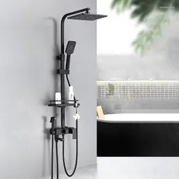 Badrumsduschuppsättningar Termostatiska systemuppsättningar LED Digital Wall Mount Smart Bath Faucet Spa Cold