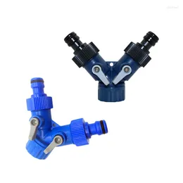 Watering Equipments 1pcs Y Shunt Adapter Connector And G3 / 4 '' Garden Hose Faucet Switch On Off Valve Pipe Fittings Agriculture