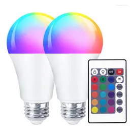 Bulb Lights 5W 10W 15W RGBWW Light 220V Lampada Changeable Colorful RGBW Lamp With IR Remote Control