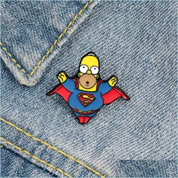Pins Brooches Drip Alloy Lovely Cartoon Collar Brooch Enamel Pins Metal Broches For Men Women Badge Pines Metalicos Brosche Accessor Dhdk7