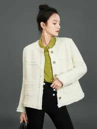 Chan New Women's Brand Jacket Designer Fashion Top-Grade Autumn Winter Classic Large Size Logo Tweed Coat Overcoat Spring Coats Cardigan Women Gift