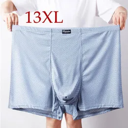 Underpants 13xl-3xl 3pcs 메쉬 홀 남성 복서 속옷 반바지 섹스 맨 조명 부드러운 내구성 중간 통기 가능