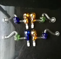 Rökande rör Rose Pot Glass Bongs Tillbehör Rökande rör Färgglada mini Multicolors Handsked