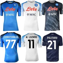 22 23 FC SSC Napoli Soccer Jerseys Kvaratskhelia Osimhen Min-Jae Lobotka Zielinski Politano Anguissa Meret Rrahmani Lozano Di Lorenzo Elmas Football Shirt Kits Kits