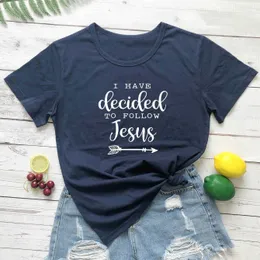 Ich habe mich entschieden, Jesus zu folgen T-Shirt Slogan Mode christliche Bibel Taufe T-Shirts