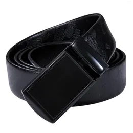 Cinture Cintura in pelle Cintura per pantaloni da lavoro Fibbia automatica autentica 3,5 cm di larghezza Pelle di vitello Maschio DiBanGu