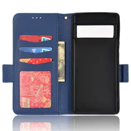 Telefonfodral för Google Pixel 8 7 6 6A 5 Pro Funda Lychee Litchi Wallet Pu Leather TPU Back Case Cover Magnetic Flip