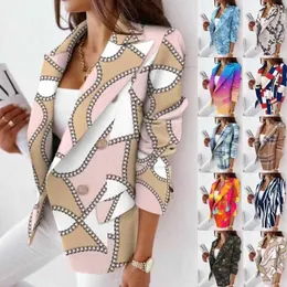 C102 Bayan Takım Elbise Blazers Tide Marka Yüksek Kaliteli Retro Moda tasarımcısı baskı Suit Ceket Aslan Kruvaze İnce Artı Boyutu Kadın