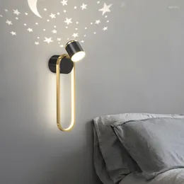 Wall Lamps Modern Crystal Marble Frosting Dorm Room Decor Smart Bed Korean Sconce Lighting