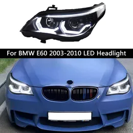 Head Light For BMW E60 2003-2010 Car Headlight LED Daytime Running Light Streamer Turn Signal High Beam Angel Eye Projector Lens Front Lamp