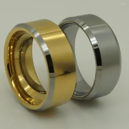 結婚指輪8mm 2toneゴールドメッキハイテックスクラッチプルーフタングステンリング1pc