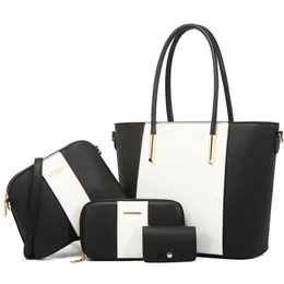 Fashion Pu Womens Totes V￤skor Trendiga europeiska och amerikanska stildesign 4 -stycken Set axelv￤ska utomhus HBP Ladies Handv￤skor