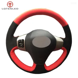 Steering Wheel Covers Red Leather Black Suede Car Cover For Great Wall C30 2010-2022 M1 M2 M4 Florid 2008-2013 Gwperi C20R Coolbear