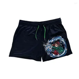 Men's Shorts Anime Sports Causal Breathable Beach Short Devil Fruit Print Cartoon Swimtrunks Oversized 6XL Gym For Men