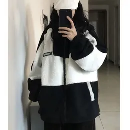 Qnpqyx new Harajuku Женщины Lambswool Jackets Негабаритная корейская уличная одежда винтажные женские флисовые пальто зимой повседневная мода