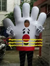 Hand Palm Manus Handschuh Fäustlinge Maskottchen Kostüm Erwachsene Zeichentrickfigur Ein Gesicht in den Handflächen Dieses Gesicht ist voller Beschwerden ZZ3849