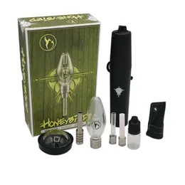 Honeybird Glass Dab Kit 흡연 밀짚 파이프 510 스레드 석영 티타늄 세라믹 네일 팁 사용 가능한 Dabber Heating Rig 1Pcs Sale