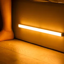Nattlampor tr￥dl￶st sk￥p pir led l￤tt r￶relse sensor lampa sovrum dekor uppladdningsbara infrar￶da v￤gglampor dekorativa