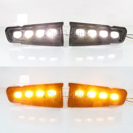 2Pcs DRL LED Daytime Running Lights For Ford Bronco 2021 2022 Fog Lights Front Bumper Lights with Dynamic Turn Signal Fog Lamp