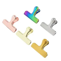 Stainless Steel Food Sealing Clip Party Favor Kitchen Food Preservation Document Book Ticket Clips RRA482