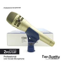 2PCS KSM8C Professional Live Vocalsダイナミックワイヤードマイクカラオケマイクロフォンスーパーカーディオイドポッドキャストマイクロフォノマイク