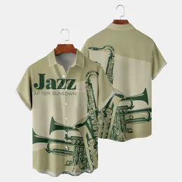 Herren-Freizeithemden, bedrucktes hawaiianisches Kurzarm-Strandhemd mit Knopfleiste für Herren, bedruckt