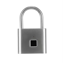 O10 Anahtarsız USB şarj edilebilir kapı kilit parmak izi akıllı asma kilit kilidini aç çinko alaşım metal ip65 su geçirmez kapı bagaj çantası L257n260s