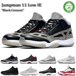 Jumpman 11 Low IE 11S Basketball Shoes Black Cement Bred Cobalt Light Orewood Brown Referee Pe Silver Zest Space Jam White Gym Red Mens 트레이너 야외 운동화