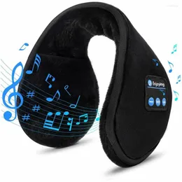 Boinas mantêm os fones de ouvido quentes Bluetooth 5.0 Aquecedores de inverno Música sem fio Muffs fones de ouvido Muffes