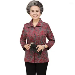 Женские блузки 2022 Женские рубашки среднего возраста весенняя осень с длинным рукавом с длинным рукавом.