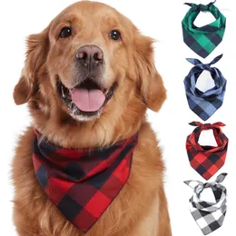 Hunde-Autositzbezüge, 4 Stück, verstellbare Bandanas, modisches kariertes Lätzchen, Halsband, Kostüm