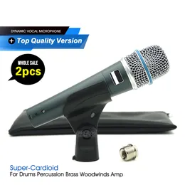 2pcs Grade A Quality Professional Wired Microphone BETA57A Super-cardioid BETA57 Dynamic Mic For Performance Karaoke Live Stage