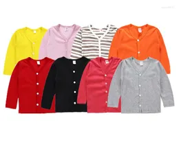 Camicie 0-6 anni neonate top lavorati a maglia capispalla cardigan a maniche lunghe per bambini primaverili