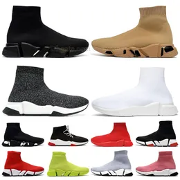 Designer 2.0 Knit Boots Męskie kobiety Balencaigas Sock Buty różowe i białe potrójne czarne brązowe beżowe buty buty luksusowe buty na zewnątrz trampki na zewnątrz i jesień