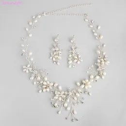 Necklace Earrings Set Jonnafe Handmade Freshwater Pealrs Bridal With Gorgeous Women Prom Accessories