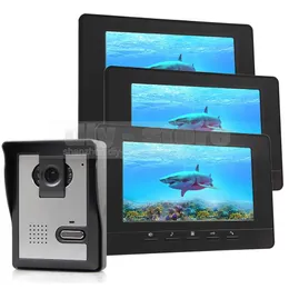 7 pollici video intercom Video Doorfell Doorbell IR Night Vision Camera 3 Monitor 800 x 480 Black3053
