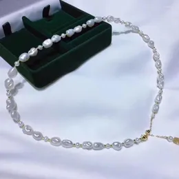 Pingentes de joalheria de pérolas exclusivas de 4 a 10 mm de cor branca de cor doce genuíno colar de pérolas de água doce jóias encantadoras
