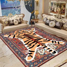 Tapetes fofos de tigre tigre impressão 3d para quarto de jogo tapete étnico persa home piso tapetes de desenhos animados séries da área de recreação infantil tapetes