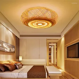 天井照明2022竹ランプリビングルーム装飾寝室の木製チャンデリアヴィンテージ屋内照明器具