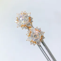 Orecchini a bottone con pietre Moissanite in argento sterling 925 con colori oro rosa bianco giallo Bel regalo per uomo donna