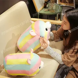 35/45 cm de arco -íris alpaca travesseiro de pelúcia macio macio alpacasso ovelha llama almofada de brinquedo recheado para crianças e meninas