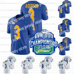 جديد American Wear Custom 2021-22 Pitt Panthers Jersey ACC College Football Patch addison Jar